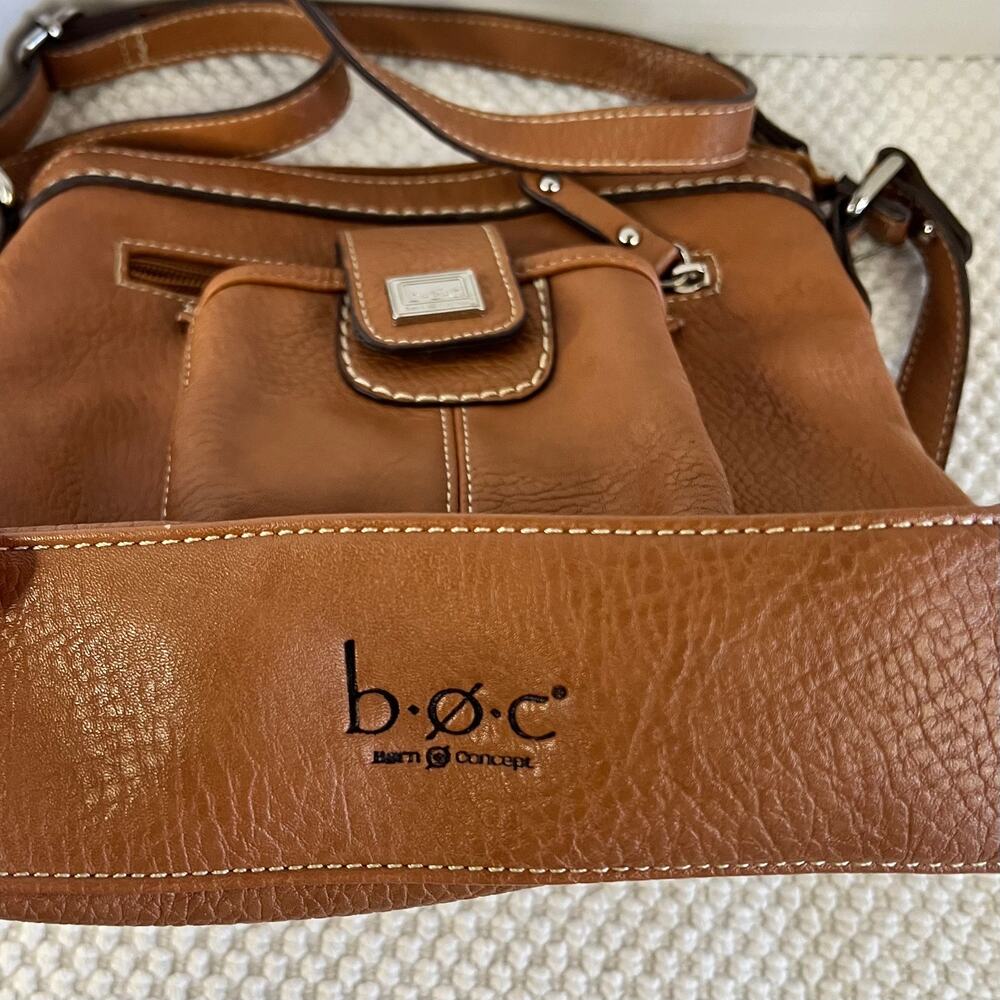B.O.C BORN Tan Satchel Crossbody Bag Adjustable Strap - Picture 4 of 10